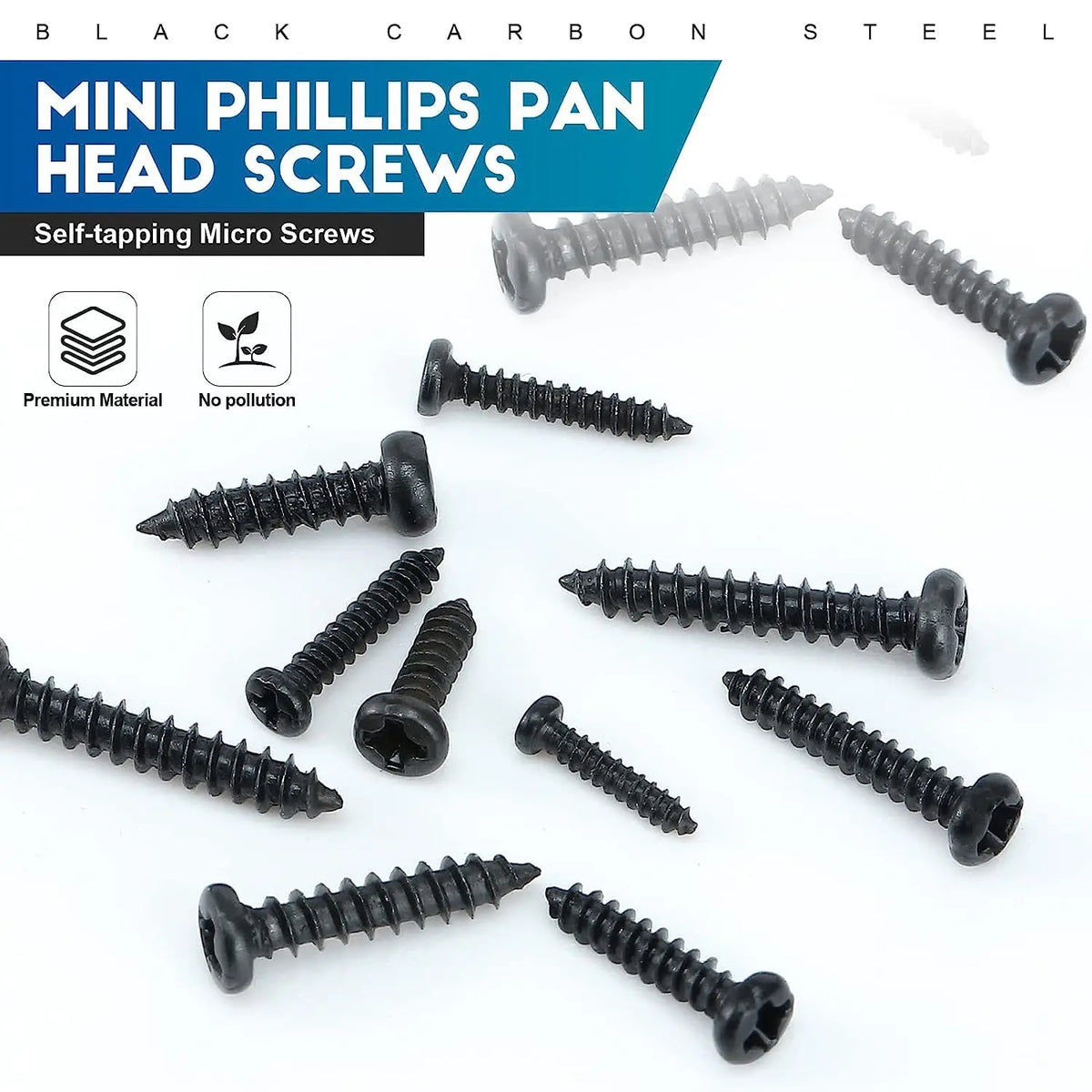 1100pcs Round Pan Head Tapping Screws Set M1.2 M1.4 M1.5 M1.7 M2  Mini Screw laptop computer screw Phillips Screw kit