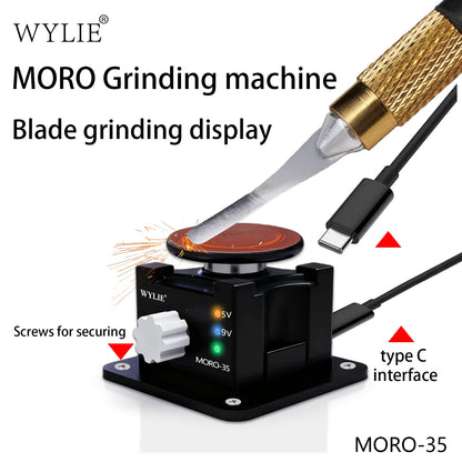 WYLIE MORO-35 Magic Disc Polishing/Grinding Machine for Tweezers Blade Test Probes Repair Tool Metal Wood Jade Grinding Tool