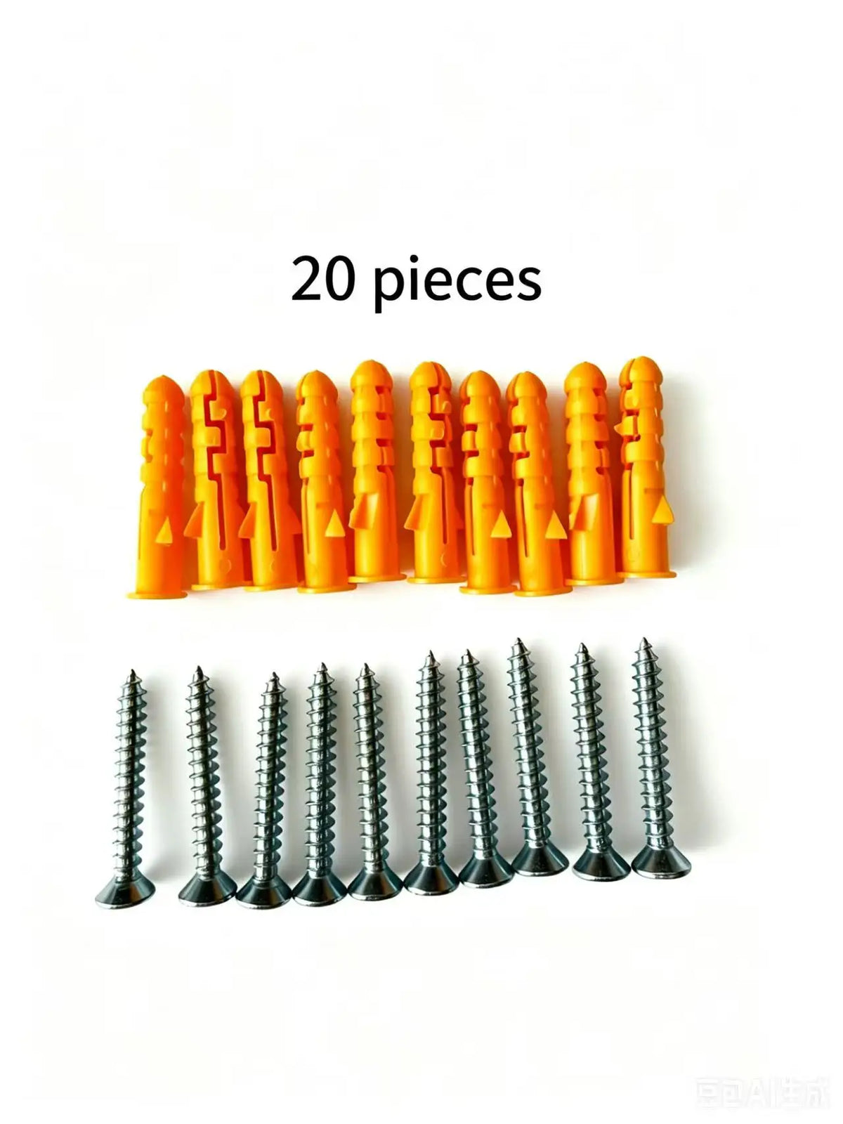 20 Pcs Plastic Anchor Wall Plugs Drywall Anchor Bolt Fastener Kit Hardware Fixing Tool