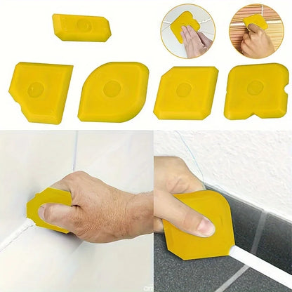 5pcs Silicone Caulking Tool Kit Joint Sealant Spreader Spatula Scraper for Tile Window Grout Edge Removal Kitchen Construction T