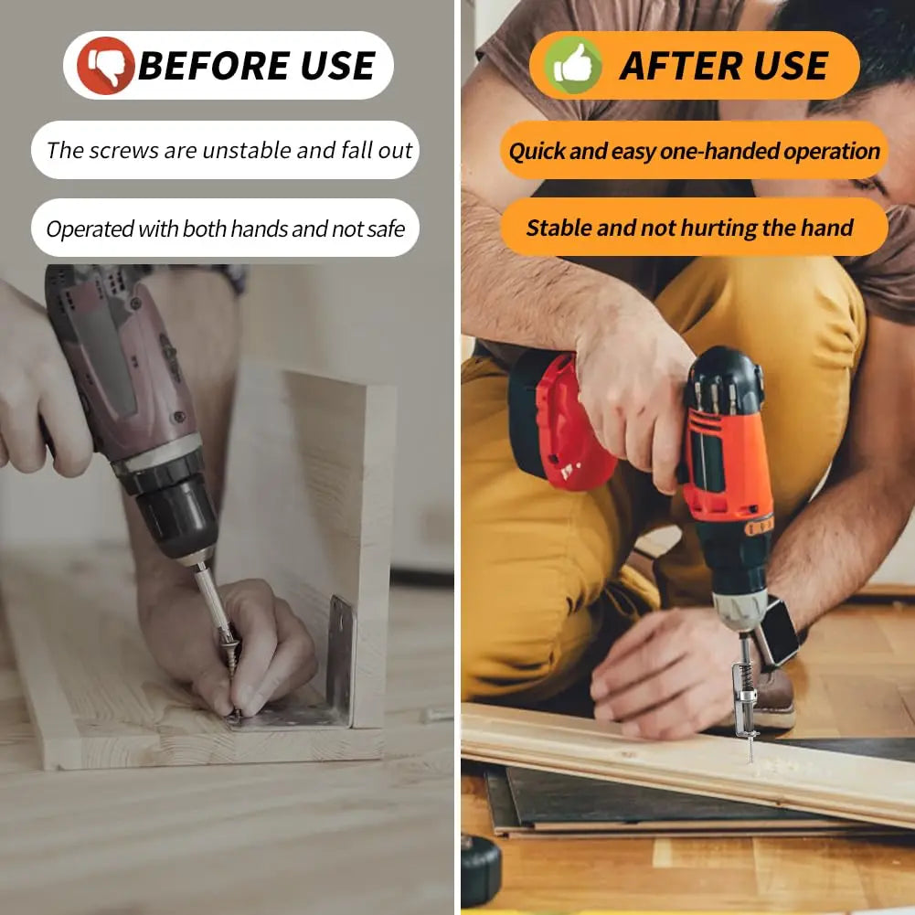 Rafford Screw Holder Drill Bit Phillips Anti-Drop Screwdriver Bit Fixing Clamp Set Suitable for Electric Drills, DIY Repair.