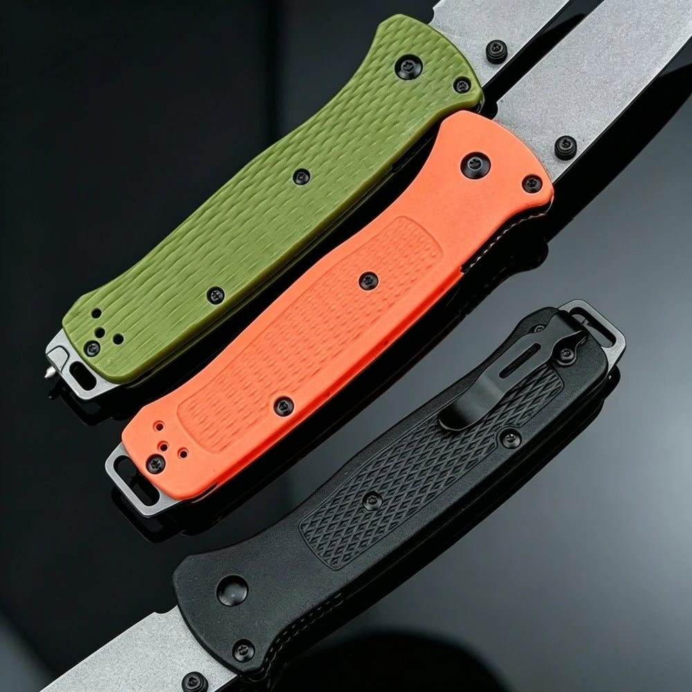 BM 537 EDC Outdoor Lightweight Folding Knife High Hardness Camping Fishing Knife Wilderness Adventure Climbing Portable Tools Backpacking Trekking Perfect Gear Nylon Fiber Handle Gift