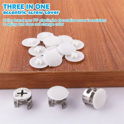 100 Pcs/bag Plastic Nuts Bolts Covers Exterior Protective Caps Practical Self-tapping Screws Decor Cover Furniture Hardware