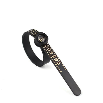 Ring Sizer with Magnifier US UK EU HK Size Scale Finger Measuring Ruler Professional Jewelry Ring Size Tool