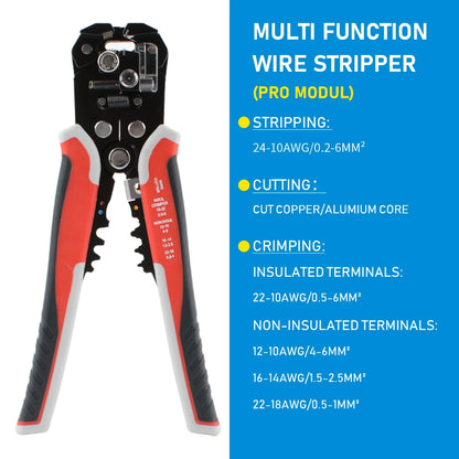 Professional Electrician Wire Tool Cable Wire Stripper Cutter Crimper Automatic Multifunctional Crimping Stripping Plier Tools