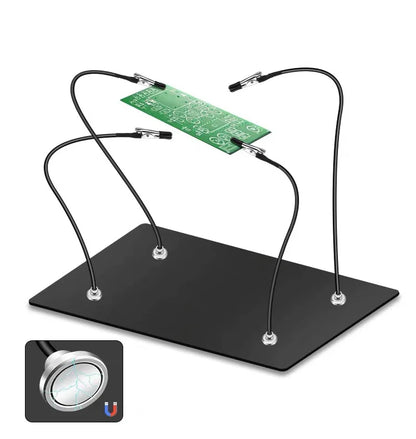 Multi functional universal clamp crocodile clamp arm PCB circuit board soldering fixture magnetic suction auxiliary bracket