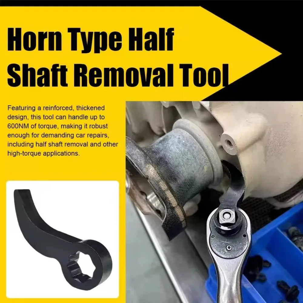 1Set Car Lower Control Arm Prying Tool Pry Bar Wrench for 1/2 Ratchet Open-end Wrench Half Shaft Drive Shaft Disassembly Tool