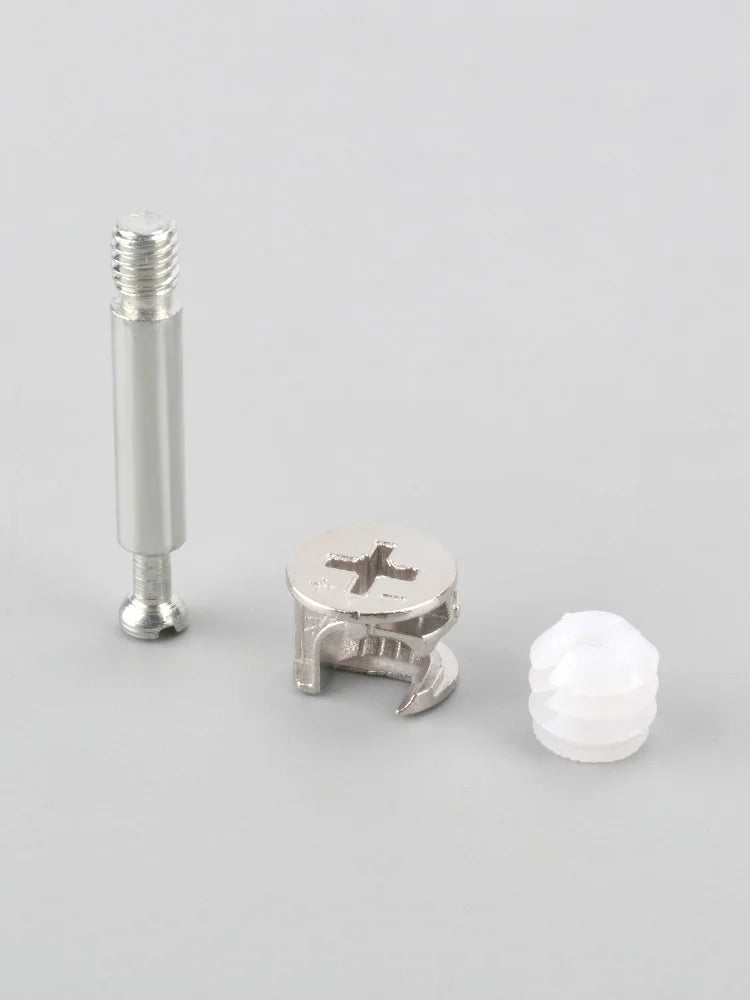 3-in-1 Wood Screw Connector Set, 20pcs M2x8 Carbon Steel