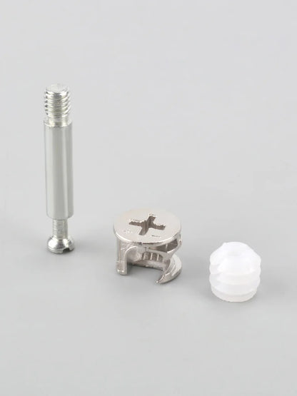 3-in-1 Wood Screw Connector Set, 20pcs M2x8 Carbon Steel
