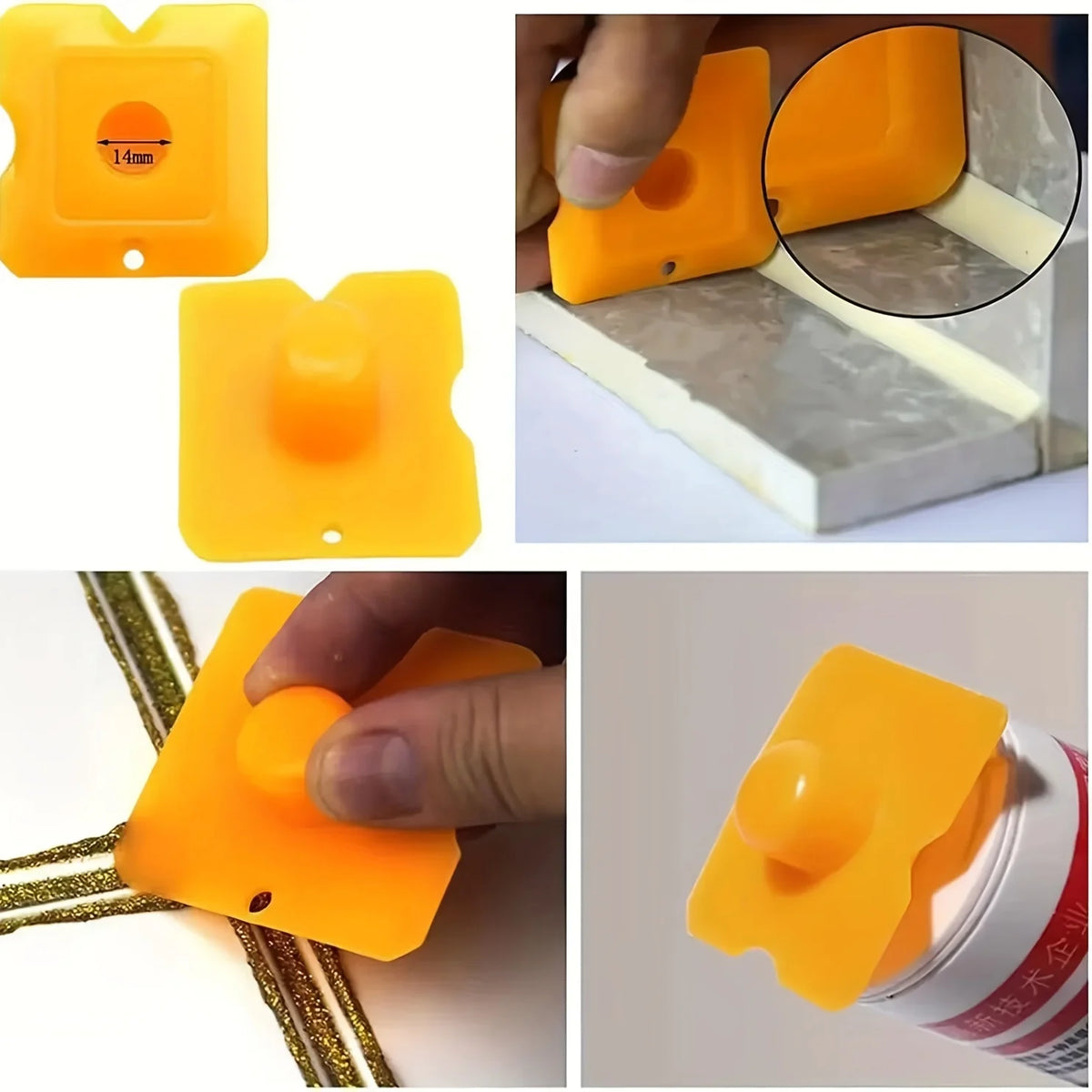 5pcs Silicone Caulking Tool Kit Joint Sealant Spreader Spatula Scraper for Tile Window Grout Edge Removal Kitchen Construction T
