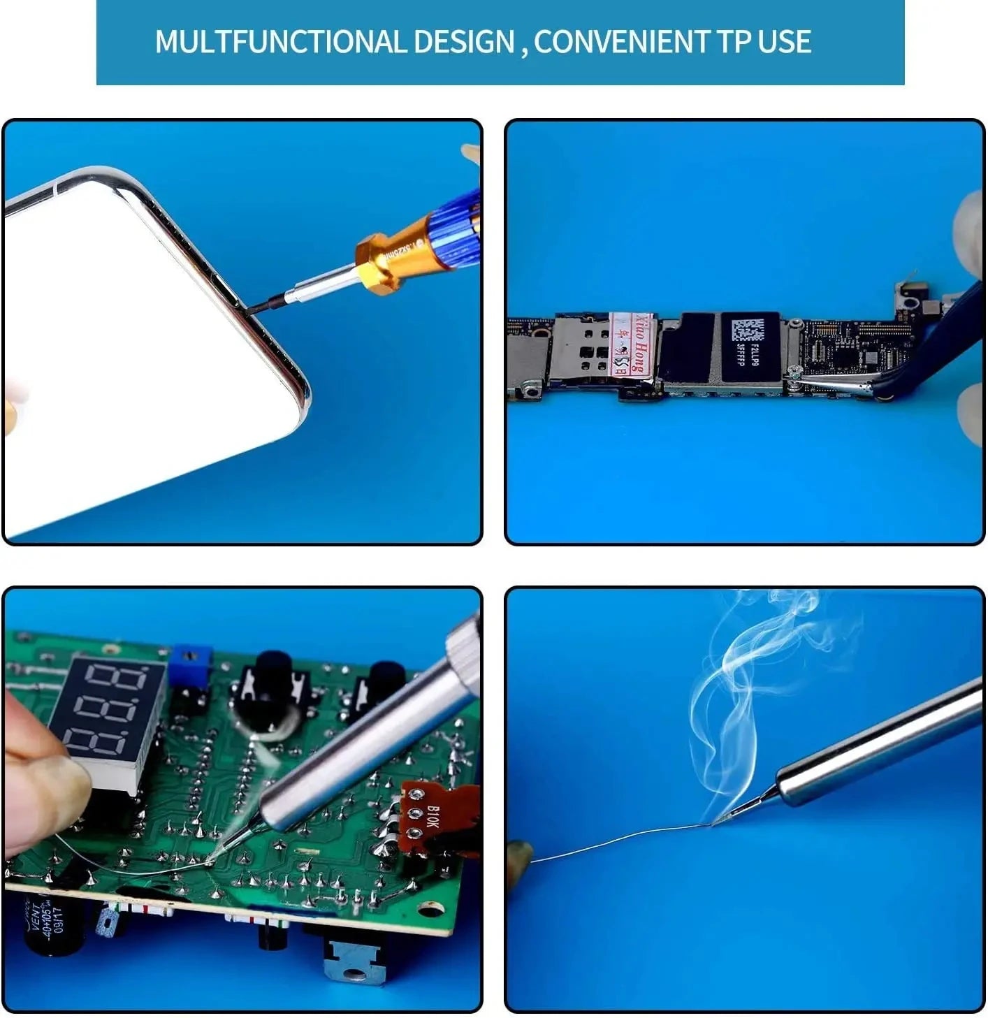 Magnetic Mat Silicone Repair Mat Circuit Board Soldering Pad Heat Resistant 932°F Anti-Static for ESD Iron Phone Repair