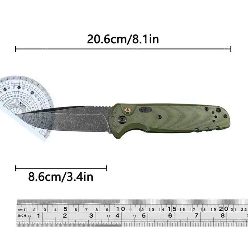 4300BK-02 CLA Folding Pocket Knife - 3.4" CPM-Magnacut DLC Blade, G10 Handle with Pocket Clip, EDC Outdoor Tool