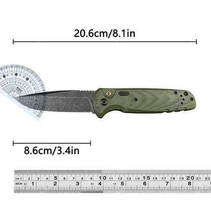 4300BK-02 CLA Folding Pocket Knife - 3.4" CPM-Magnacut DLC Blade, G10 Handle with Pocket Clip, EDC Outdoor Tool