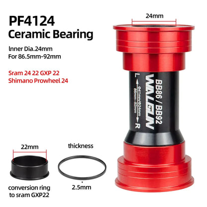 BB86 BB92 Press Fit Bike Bottom Bracket Ceramic BB MTB Road PF4124 PF4130 PF41 41mm 24mm 30mm 29mm Shell bicycle Crank Parts