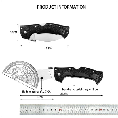 EDC Portable Pocket 62 Folding Knife AUS10A Blade Nylon Fiber Handle Outdoor Barbecue Fishing Jungle Hiking Wild Exploration Multi-functional Practical Tool