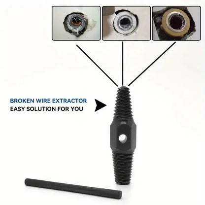 1Set Dual Purpose Pipe & Faucet Screw Extractor Tool for Removing Broken Stripped Or Damaged Bolts Home Repair Kit
