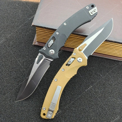 Lightweight EDC Outdoor Adventure MSI Folding Knife with Nylon Fiber Handle, Hiking Jungle Pocket Knife, Rope Cutter, Fruit Knife