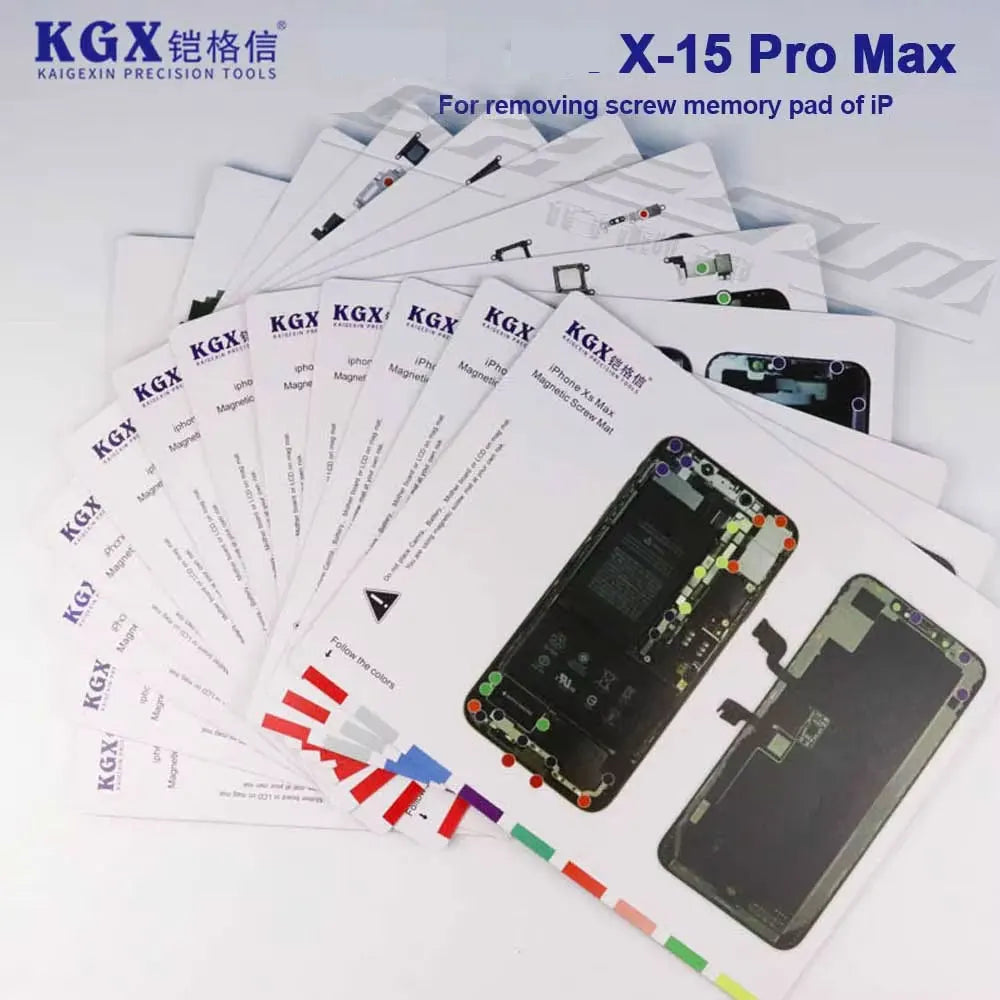 KGX Screw Storage Magnetic Pad Screw Memory Mat For iP X-15 ProMax Storage Screw Memory Positioning Maintenance Work Pad