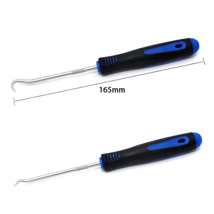 4PCS 165mm Blue Car Oil Seal Screwdriver Set Hose Removal Hook Set O-Ring Seal Gasket Puller Remover Pick Hooks Repair Tools
