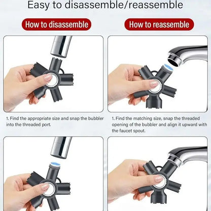 2026 NEW Multifunctional 10 In 1 Faucet Aerator Key 1Pcs ABS Removal Tool For Round Cut Edge Aerator With Housing Disassembly