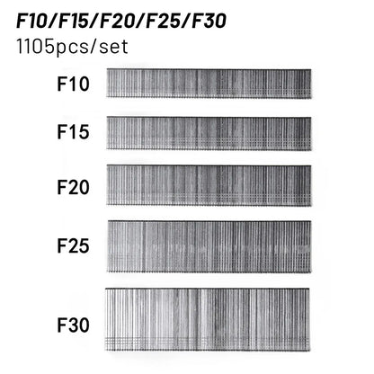 1105Pc Staples Straight Brad Nails F15/F20/F25 F30 For DIY Gardening Woodworking StainlessSteel Nail Nailer Staple Hardware Tool