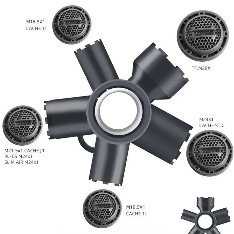 2026 NEW Multifunctional 10 In 1 Faucet Aerator Key 1Pcs ABS Removal Tool For Round Cut Edge Aerator With Housing Disassembly