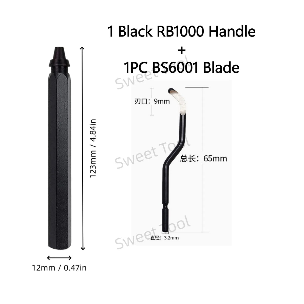 Deburring Tool Metal Handle with 1/10/11 Swivel Blades Burr Removal Reamer Tool for Plastic Metal Copper PVC Resin 3D Printing