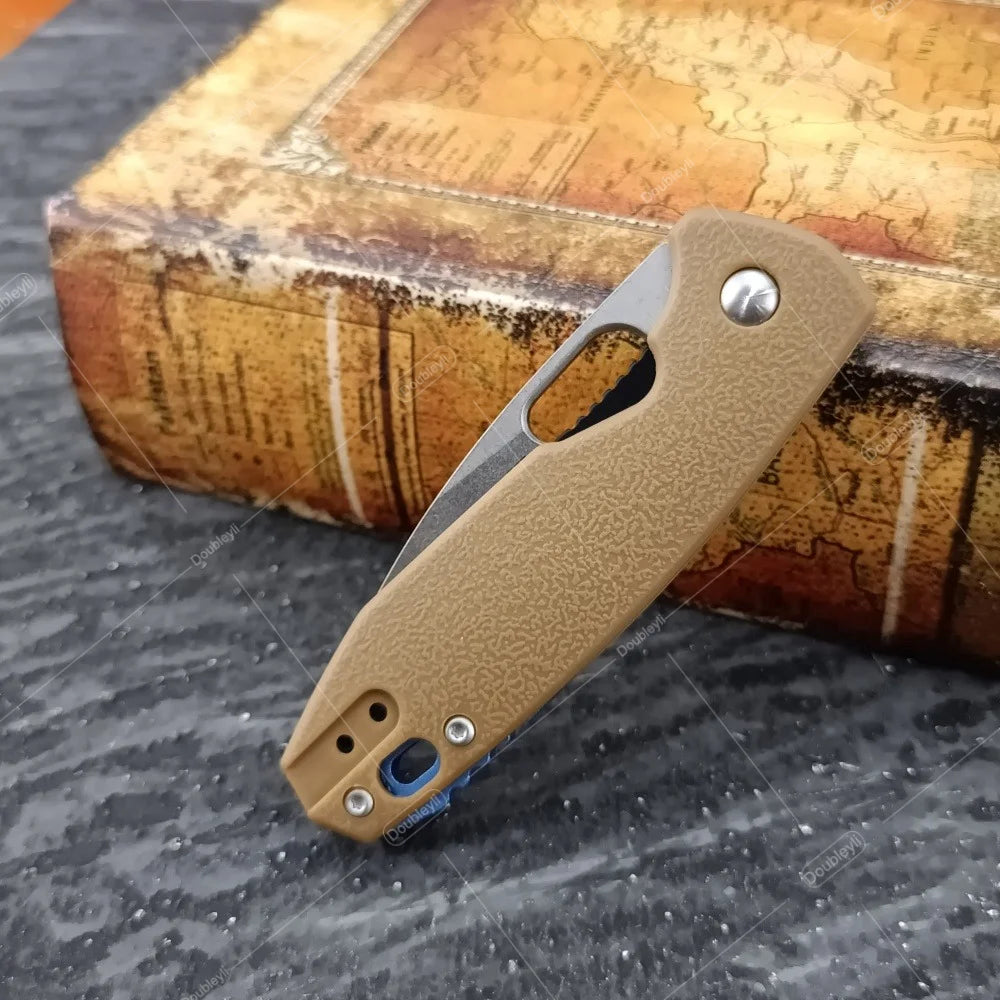 5390 Folding Knife G10 Handle with Clip EDC Compact Knives Outdoor Adventure Hiking Cutting Knife Portable Multi-fuctional Tools