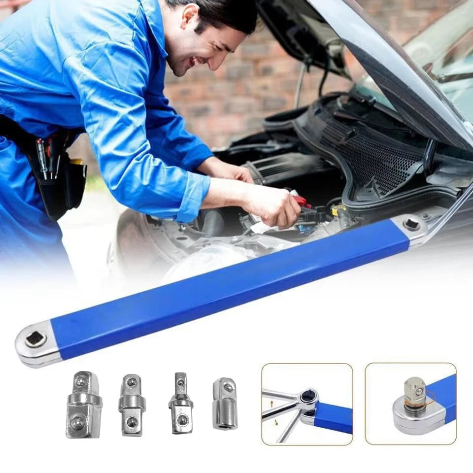 Heavy Duty Offset Extension Wrench Dual Purpose Adapter CR-V Steel Hand Tool for Impact Socket Ratchet Motorcycle Car Repair Hot