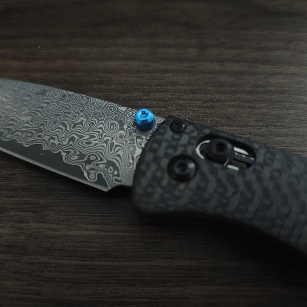 Lightweight High-performance Folding Knife Damascus Steel Blade + Carbon Fiber Non-slip Handle EDC Rock Climbing Camping Tool