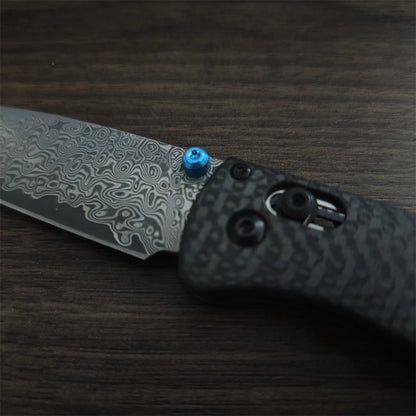 Lightweight High-performance Folding Knife Damascus Steel Blade + Carbon Fiber Non-slip Handle EDC Rock Climbing Camping Tool