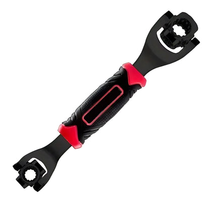 52-in-1 Multi-Functional Socket Wrench Set 360 Degree Rotating Dog Bone Design Universal Spline Wrench 8-19mm Heavy Duty Hardware Tool for Car Auto Repair Bicycle Motorcycle Maintenance