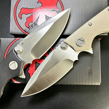 DOC Black G10 Handle Bearing Folding EDC Multi Purpose Tools Outdoor Camping Fishing Cutting Multi Tools