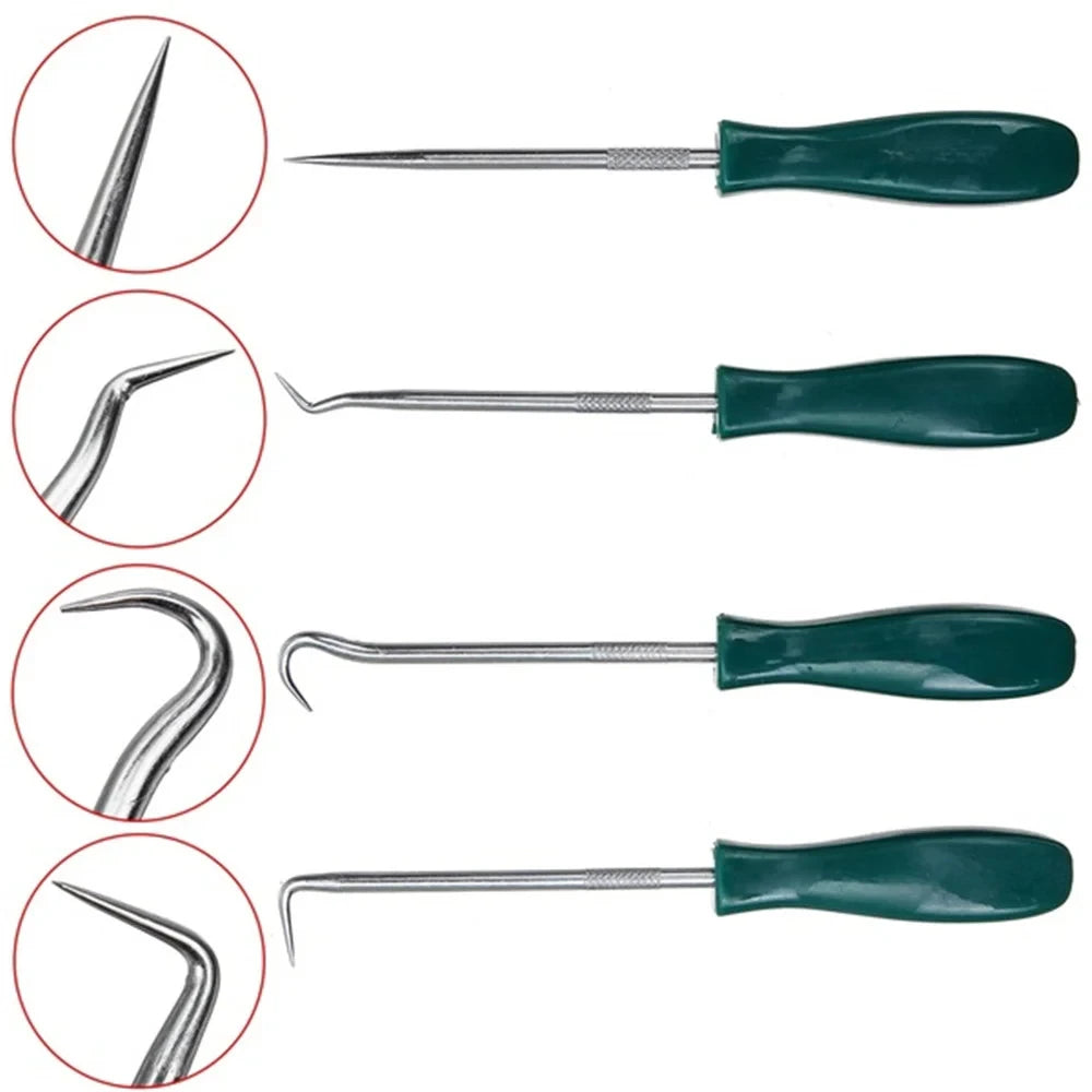 New 4Pcs 135mm Car Auto Vehicle Oil Seal Screwdrivers Set O-Ring Seal Gasket Puller Remover Pick Hooks Repair Tools for Car