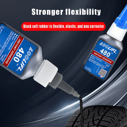 20g 480 Black Adhesive Is Suitable for Repairing Car Tires, Bumpers, and Plastic Parts. It Is a Universal High-Quality Adhesive