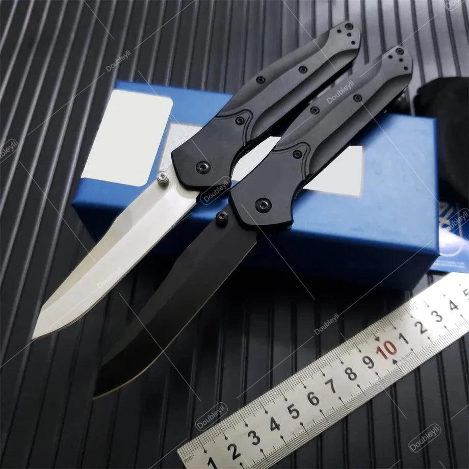 Ideal Gift for Men BM 940 Folding Knife S30V Satin Plain Blade Green / Black Aluminum Handle Compact Utility EDC Tools Camping Outdoor Pocket Knife