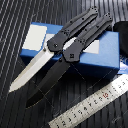 Ideal Gift for Men BM 940 Folding Knife S30V Satin Plain Blade Green / Black Aluminum Handle Compact Utility EDC Tools Camping Outdoor Pocket Knife
