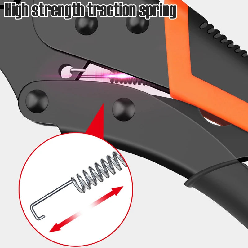 Heavy Duty Locking Pliers Multi-Function Pipe Wrench Strong Clamp for Woodworking Automotive Plumbing Repair Universal Hand Tool