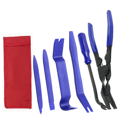 Auto Headlight&Door Panel Dash Clips Remover Tool Kit Car Trim Clip Removal Pliers Vehicle Repair Maintenance Equipment Set