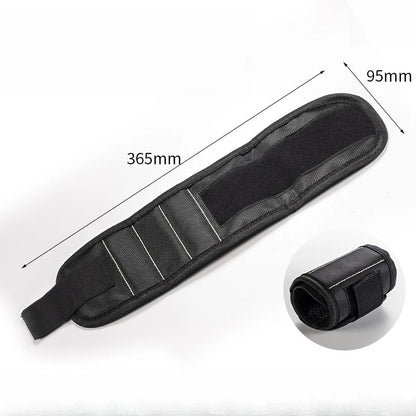 3 Rows 9 Magnets Strong Magnetic Wristband, Portable Powerful Magnet Wrist Tool Holder for Screws Hardware Repair