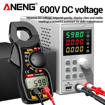 ANENG MT87 1999 Counts Clamp Multimeter AC/DC 600V Voltage 400A Current Resistance Tester with Data Hold Digital Clamp Meter
