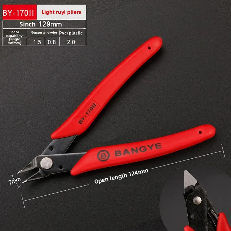 Mini Pointed Nose Pliers Model Pliers,1 Pair,Wire and Cable Cutter,Metal,Horizontal Pliers,Convenient, Durable and Reliable Tool