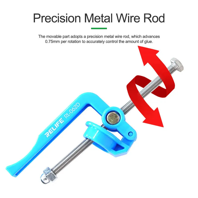 RELIFE RL-062D Manual Labor-saving Glue Booster for 5-10CC Syringe Soldering Oil High Strength Solder Mask Propulsion Tool