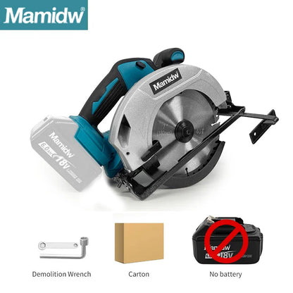 7Inch Brushless Circular Saw 5000RPM Cordless Handheld Adjustable Cutting Depth Woodwork Saw For Makita 18V Battery Pin