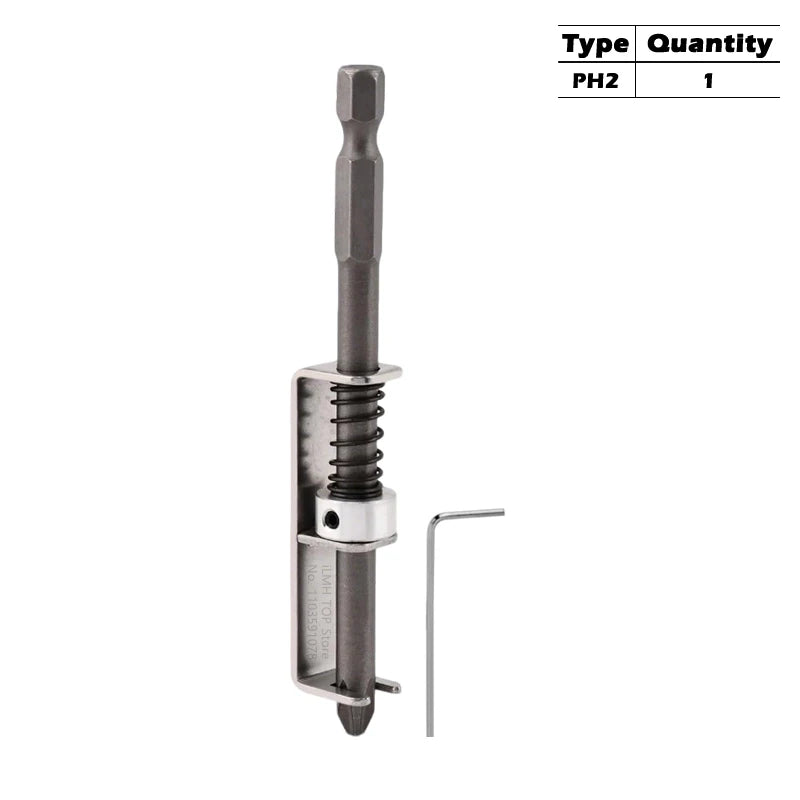 iLMH Spring-loaded Screw Holder Bit, Anti-Drop Screw Fixing Bit Power Tool Accessories, Drill Bit Holder for PH2 T20 T25 Screw