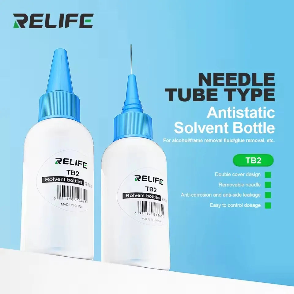 5pcs TB2  50ML Empty Plastic Bottle Phone Repair Squeeze Bottle for Alcohol Soldering Flux Rosin Dispenser With Needle