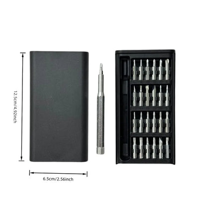 25-in-1 Mini Screwdriver Set with Flathead, Phillips, and Bits - Ideal for Electronics, Mobile Phones, Computers, Glasses, Watch