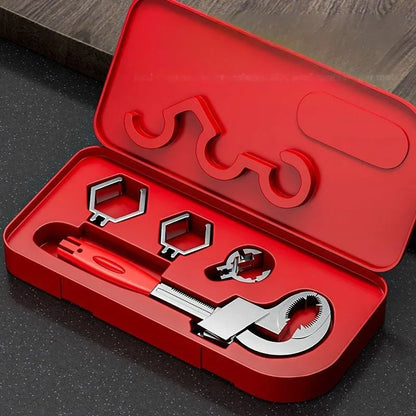 1-piece pipe wrench, large opening bathroom wrench, multi-purpose plumbing tool, can adjust and repair water pipes and pipes