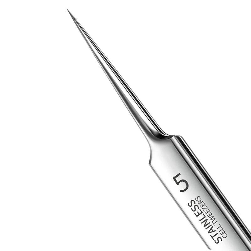 German Ultra-Fine No. 5 Cell Pimple Blackhead Tweezers Beauty Salon Scraping Closing Tool Acne Needle Artifact