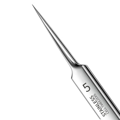 German Ultra-Fine No. 5 Cell Pimple Blackhead Tweezers Beauty Salon Scraping Closing Tool Acne Needle Artifact
